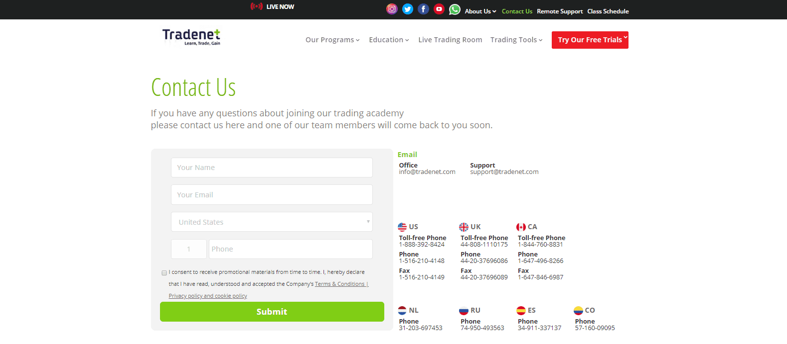 Tradenet Review customer support Tradenet Review customer support